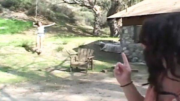 Enjoy watching this hardcore video : Horny Teens Jamie Elle & Ariana Jollee Share Johnny Thrust's Cock in Hot Outdoor Threesome