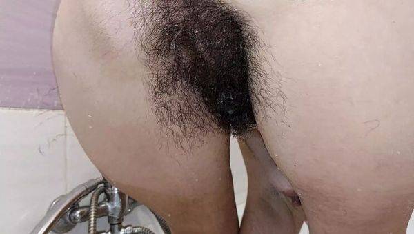 Enjoy watching hardcore scene called : Horny Amateur Wife Shaves Her Hairy Pussy - Big Tits, Big Ass, and Naughty Fun