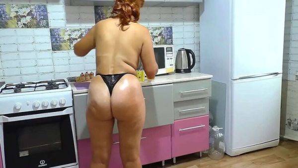 Enjoy watching this full video titled : Step Mom in Thong Gives Gentle Blowjob and Anal to Step Son - Homemade MILF Action