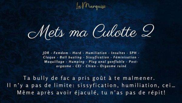 View the HD movie titled : French Femdom Bully Forces Sissy to Wear Panties & Films Humiliation - HD Anal & CEI