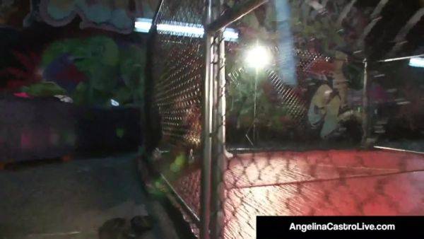 Play full scene titled : Cuban BBW Angelina Castro Slams BBC in Cage Match