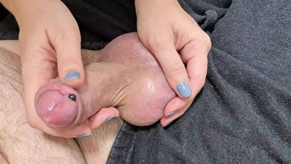 Enjoy watching the full movie named : Horny Wife Gives Handjob to Husband's Big Cock