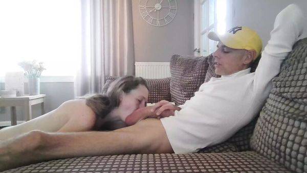 Play the uncensored clip named : Caught Him Sneaking a Wank, So I Dropped to My Knees and Showed Him My Mouth Feels Better Than His Hand!