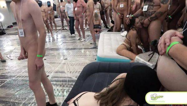 Stream this complete movie of : Rebel Rhyder Takes Massive Cocks in Wild Gangbang Orgy with Lana Analise and Wisconsin Tiff