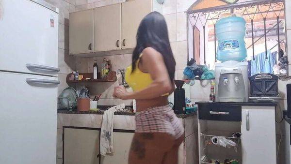 Play complete scene called : Naughty Latina MILF Bianca Naldy Can't Resist Stepson in Kitchen Fuck - Full Anal Sex Scene