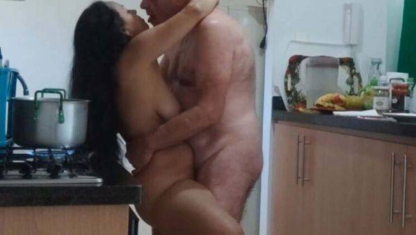 Play the full scene called : Hot Couple Garabas and Olpr Enjoy Cumming for Dessert in the Kitchen - 4K HD