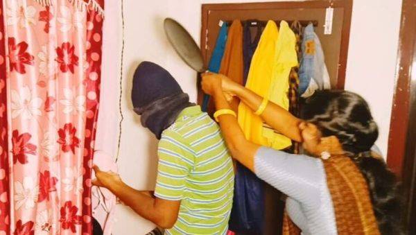 Play full clip titled : Desi Housewife in Saree Fucks Thief with Dirty Telugu Talk - Big Ass, Big Tits, Hardcore Sex