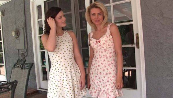 Watch this complete video called : Brunette and Blonde Lesbians Eat Pussy by the Pool in Wild Outdoor Game