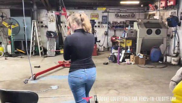 Enjoy watching this full movie of : Lyna Jade Dominates Garage Customers with Rough Anal and Strap-On Punishment