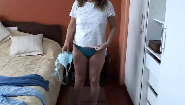 Enjoy watching this HD video titled : Hot Latina MILF Undresses Excitedly Watching Guys Show Off Their Loads - Amateur Homemade Voyeur
