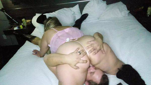 Watch HD clip called : Hotel Room Fun with Jack Iron and Hot Wife - Blowjob & Pussy Eating