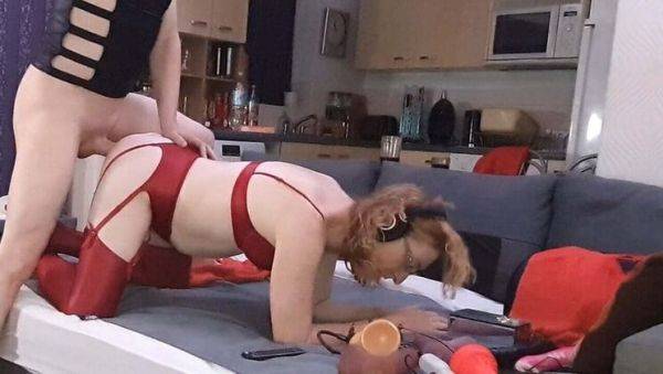 Play complete video titled : Mature British Wife Lisa Essex Pegs Husband with Huge Black Dildo - Bareback Anal & Strapon Domination