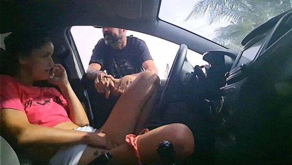 Stream this uncensored video titled : Skinny Brazilian Teen Flashes and Cums in Public - Amateur Exhibitionist Fun