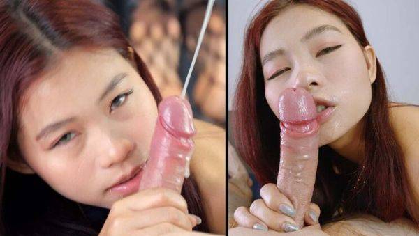 Watch this full video of : Petite Asian Teen Yumi Gives Amazing Blowjob and Takes Big Cumshot in 4K