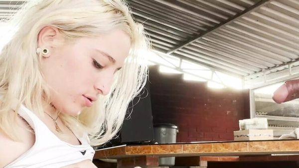 Play uncensored clip called : Stepbrother Blackmails Me For Quickie - Blonde Teen Ashleysoy01 Takes It Rough