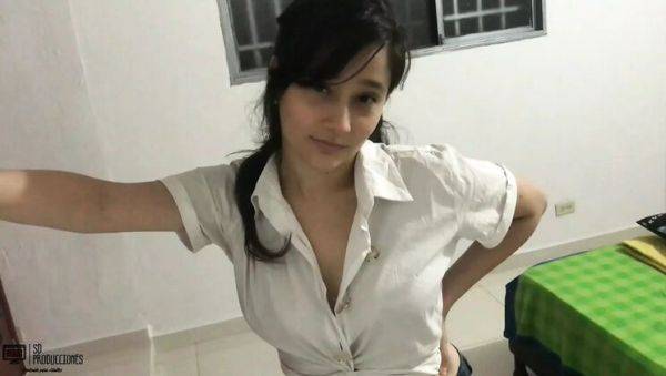 Watch this complete movie of : Emma Vict's Horny Stepdaughter Can't Resist Her Stepdad's Big Cock - Hot Amateur Latina Fuck