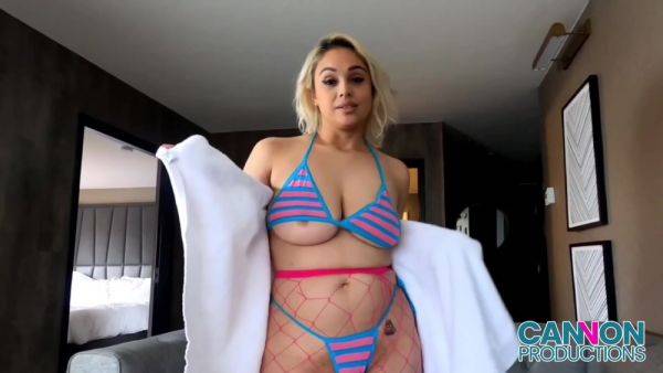 Watch this complete video : Jeyla Spice - Thick Blonde Latina Will Do Anything To Please Her Man