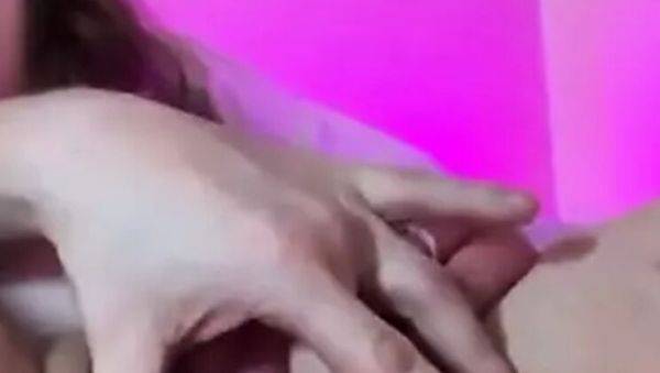 Play this uncensored video : Hot German Couple Sabine and Tim Close-Up Handjob on Big Cock