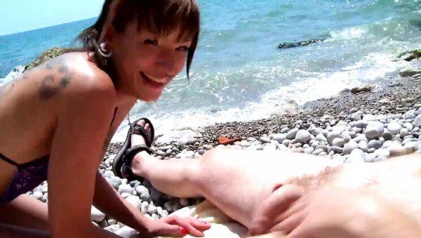 Watch the complete movie titled : 18-Year-Old Zoe Nil Gets Her Tight Pussy Fucked Hard on the Beach
