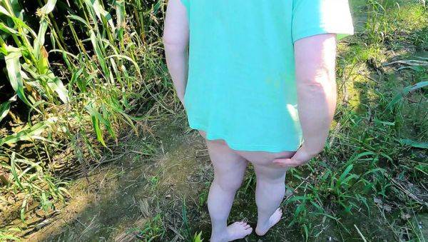 Watch uncut scene : Big Tits Slapped Hard in Cornfield - Outdoor Public BDSM Punishment