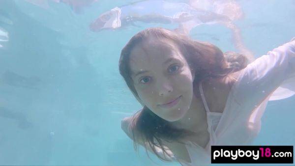 View the uncut scene of : Princess Clover In Russian Teasing Under The Water