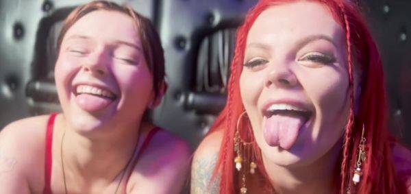 Play the full scene named : Rebecca Goodwin, Rhian Marie – Little Sister Learns to Jerk Your Cock