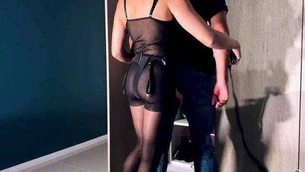 Play this full clip named : Mistress Taly Pegs Him Hard Before Work - Rough Femdom Strapon Action