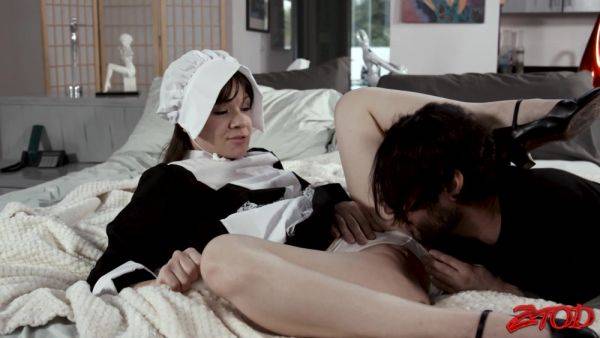 Watch uncut clip of : Hot maid lets the man of the house smash her pussy