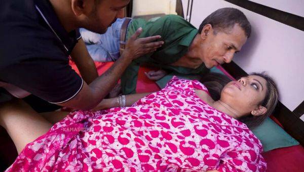 Play this hardcore clip called : Hot Indian Stepmom Threesome - Big Natural Tits & Hardcore Fucking with Husband and Stepson