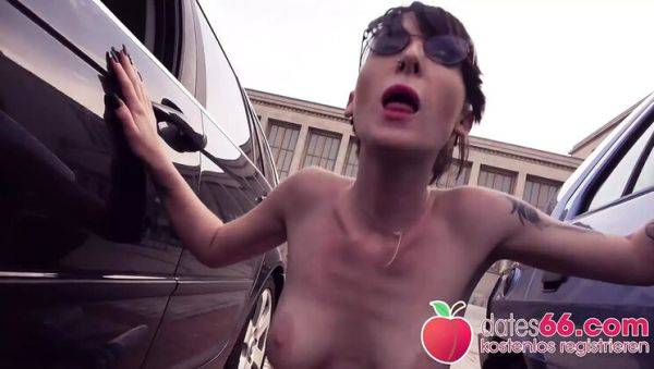 Watch the complete scene : Public Fuck with 2 Hot Girls in Berlin - Outdoor Sex & Car Blowjob