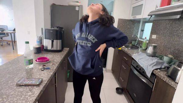 Stream this complete clip : Hot Latina Wife Cheats on Sleeping Hubby with Anal Dildo - Big Tits & Orgasms