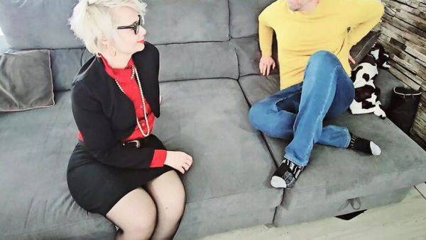 Stream the HD scene of : Mature MILF Sofy13 Jerks Him Off With Her Sexy Feet in Lingerie & Stilettos - Hot Homemade Footjob