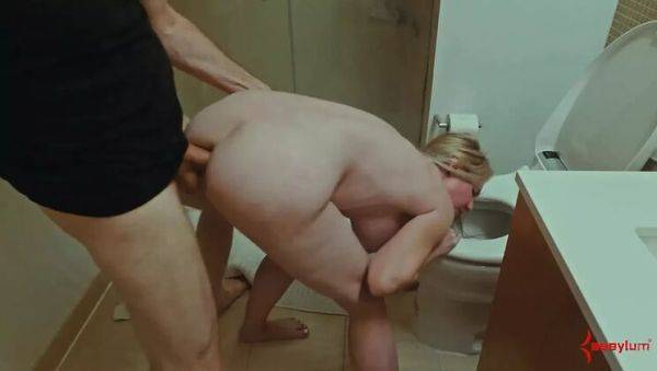 Watch the hardcore movie of : Rebel Rhyder takes rough anal and nasty rimjob in bathroom - hardcore BDSM slut