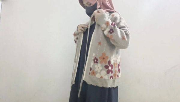 View uncut scene called : Hijab Teacher Rania Fucks Herself with Cucumber - Big Natural Tits Solo Masturbation