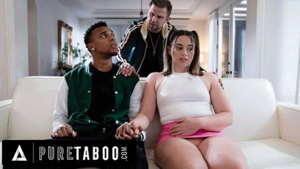 Stream the uncensored scene titled : Pure Taboo - Coach's Dirty Plan with Pregnant Sophia Burns Ends in Hot 3-Way Double Creampie!