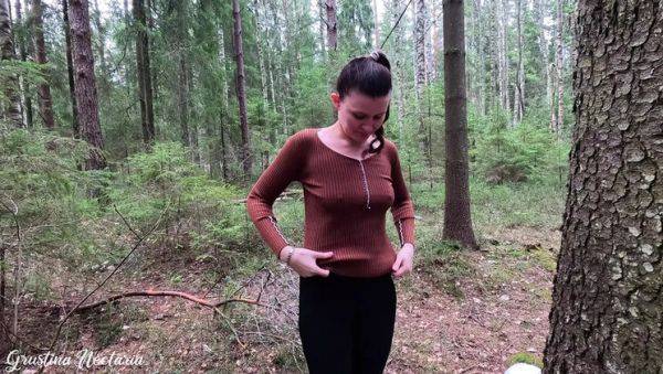 Enjoy watching the HD scene titled : Hot Russian Wife Gives Wild Blowjob in Forest - Homemade POV Sex