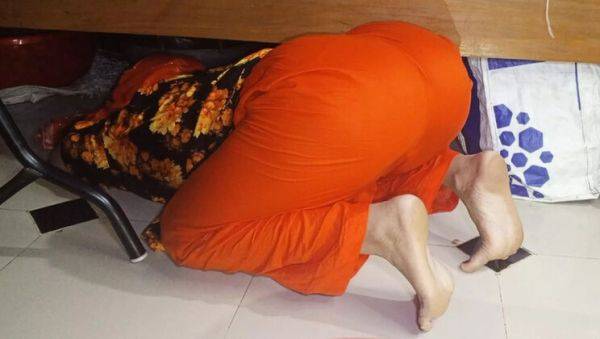 Play the hardcore scene titled : Bangladeshi Stepmom Stuck Under Bed - Step Son Fucks Her Hard Doggy Style