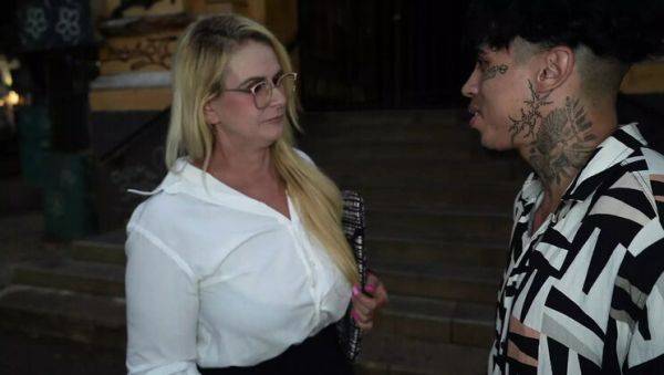Stream this hardcore video called : Sexy Blonde Pastor Tiffany Montavani Takes Young Stud’s Big Cock in Wild Outdoor Fuck
