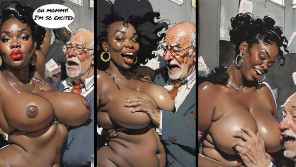 Enjoy watching uncensored video titled : Ebony Mistress Dominates Rich Old Cuckold - Hot Cartoon Sex Animation