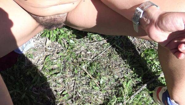 Play uncut clip titled : Stepmom Susan Pissing Outdoor - Hairy MILF Pees on Beach Voyeur Runs Away