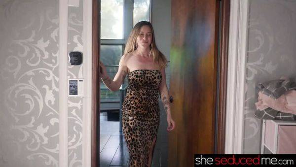 Play this complete movie of : Hot Stepmom Seduces Me - Lesbian Threesome with Milana Ricci & Aderes Quin