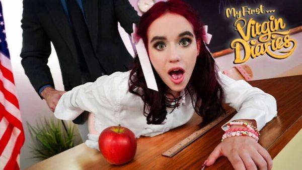 Play complete clip called : Ivy Rose Loses Her Virginity - Teen Teacher's Pet Gets Rough Fuck