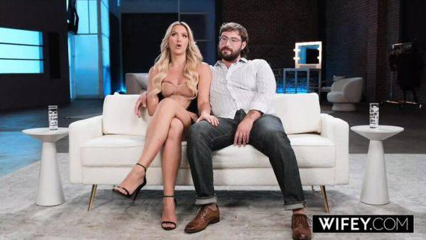 View the full movie named : Hot Blonde Wife Savvy Suxx Sucks and Rides Big Cock in Front of Her Man