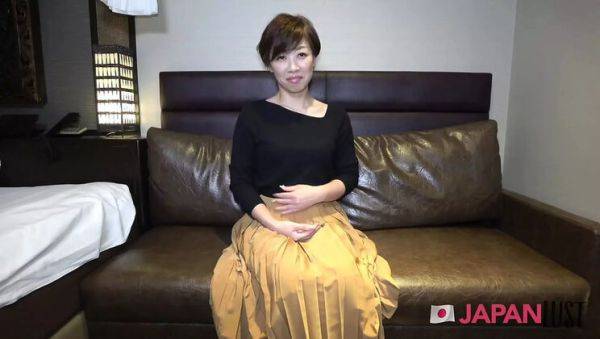 Play this uncensored video of : Hot Japanese MILF Mihoko Nakamori Creampied in Interview - Petite, Horny & Uncensored