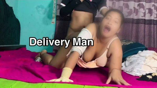 Stream this uncensored scene called : Bangladeshi Delivery Man Fucks Hot Desi Girl with Big Cock - Hardcore Missionary & Doggy