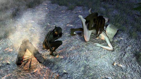 Stream this uncensored scene of : Hot Elf Gets Gangbanged by Goblins in the Forest - Hardcore 3D Hentai