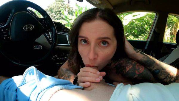 Enjoy watching this uncensored video of : Hot Russian Babe Pays Taxi Driver with Her Juicy Pussy - Blowjob & Car Sex