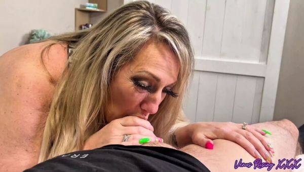 Watch the uncut video named : Blonde MILF Venus Rising Gets Huge Facial Cumshot - Big Natural Tits POV