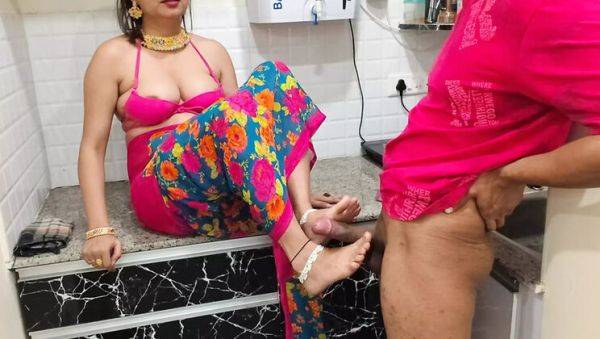 View the uncensored scene of : Stepmom Teaches Stepson How to Use Female Condom - Hot Indian Kitchen Sex & Creampie