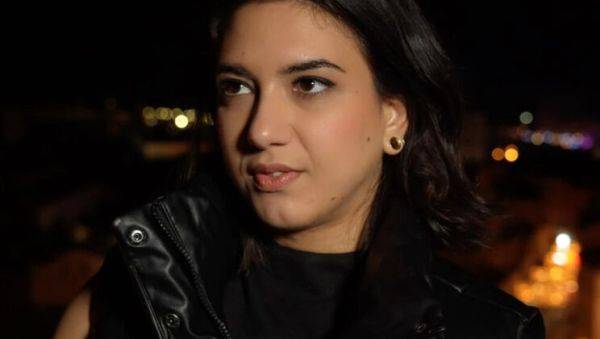 Watch the complete scene : Lena Coxx takes brutal deep throat and cum in mouth from Lorenzo in Cannes - 4K HD